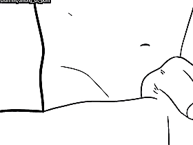 First time gay experience with black and white animation
