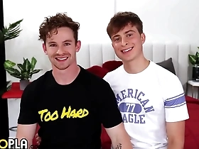 This hot guys first time and he doesnt hold back at all.