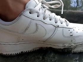 Boy foot fetish gay porn video with Jon Arteen playing in the mud