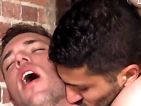 Two men kiss Alex Mecum and Adam Ramzi in this gay video.
