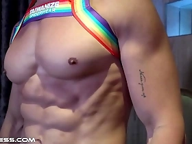 Enjoy the view of my well-toned body and get some nipple worship while watching me work out.