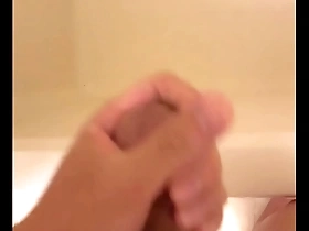 Solo Japanese beauty moisturizes her skin.