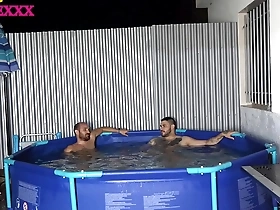 Straight men Magic Javi and Jesus Sanchezx having a hot bath together