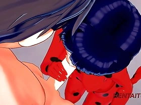Miraculous Ladybug in 3D adult cartoon with a hot handjob and facial