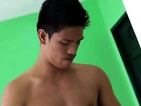 Straight boy gets it hard in piss scene with gay Asian