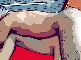 Cartoon porn: Milk on the bed, under the sunlight, gay erotica