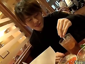 Young Japanese boy masturbates and has anal sex.