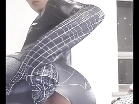 A sexy gay teen has a hard cock like Spider-Mans.