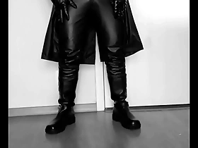 Gay leather boy in action