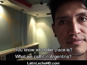 Young and straight Latino from Ecuador tries out gay sex for the first time in a natural environment.