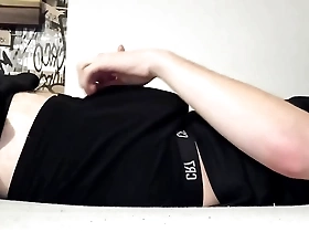 Young German gay in self-pleasure in Adidas wear