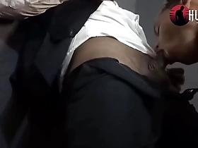 A closeted man gives in to his desires at a party and gets fucked by a hung stud