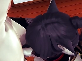 Yaoi game porn with 3D animation of Zhongli and his fursuit adventure