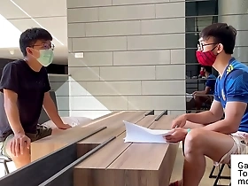 Straight Vietnamese hunk gets paid for gay sex with a twink