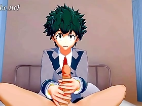 First time cock sucking and anal in Boku No Hero Yaoi with Deku and Bakugou