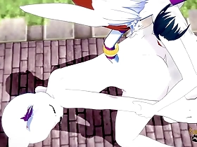 Furry Digimon and Pokémon in a steamy Yaoi hentai featuring Gatomon and Cinderace.