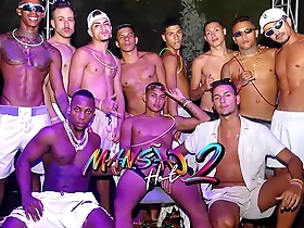 Young and straight gay party in a big mansion with anal sex and orgy