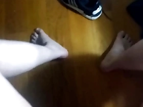 Beautiful Asian sister gives a good hand job and blow job