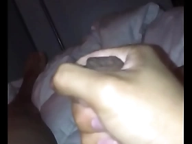Young Asian boy masturbates before sleep.