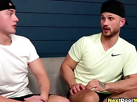 Baseball players engage in hot gay sex after the game.