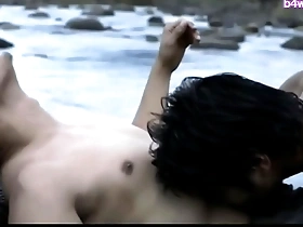 Clip of gay movie sex scene with lots of sperm and body fluids.