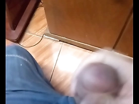A gay man pleasuring himself.